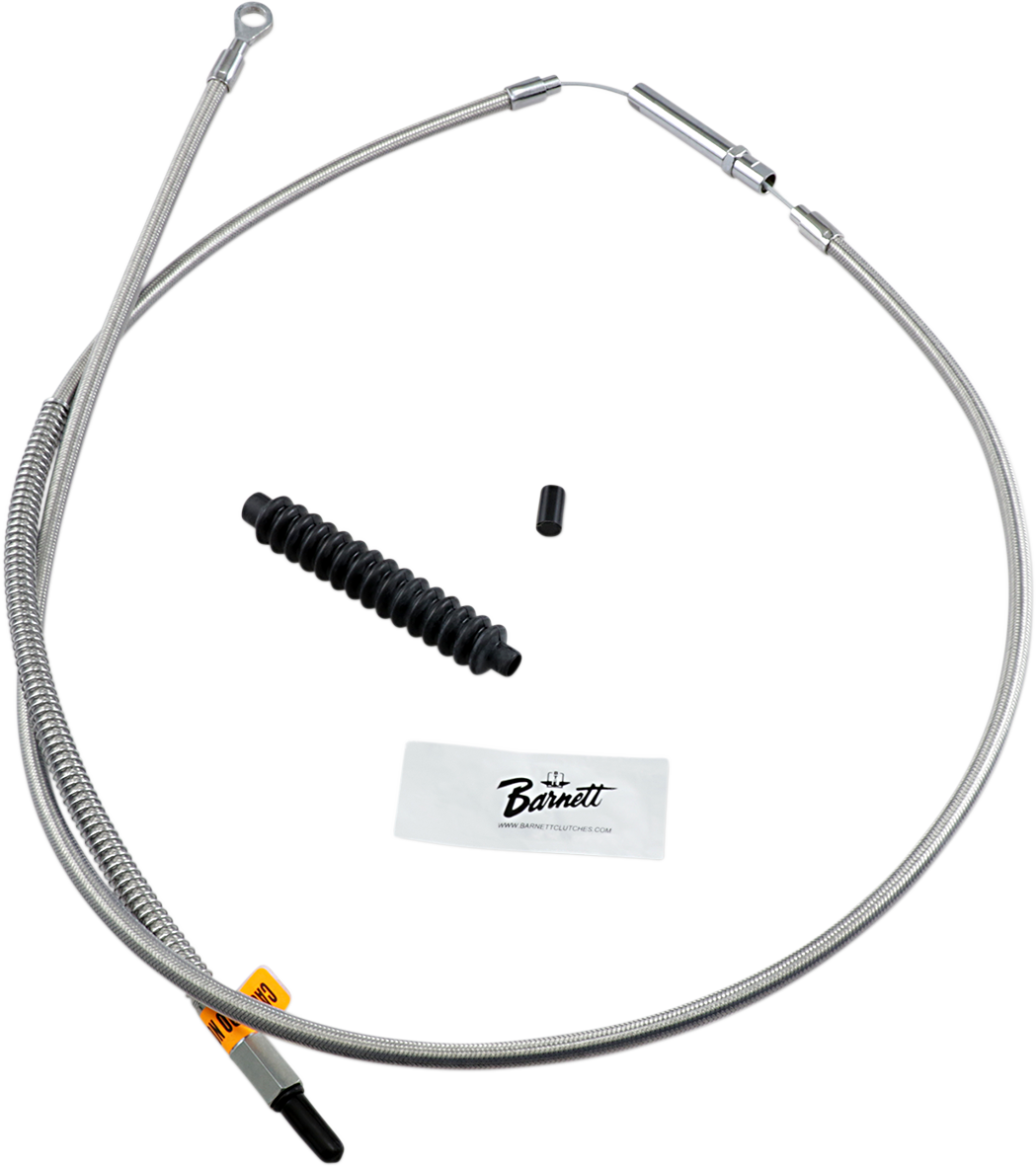 BARNETT High-Efficiency Stainless Steel Clutch Cable for Harley-Davidson - +10" - '89-'06 Touring 102-30-10005-10