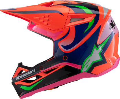 Sm3 Youth Deegan Helmet Orng Flo/Prpl/Pnk Fluo Yl