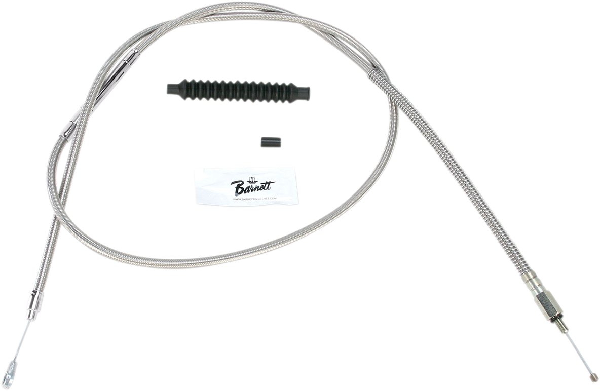 BARNETT High-Efficiency Stainless Steel Clutch Cable for Harley-Davidson - +12" - '89-'06 Touring 102-30-10005-12