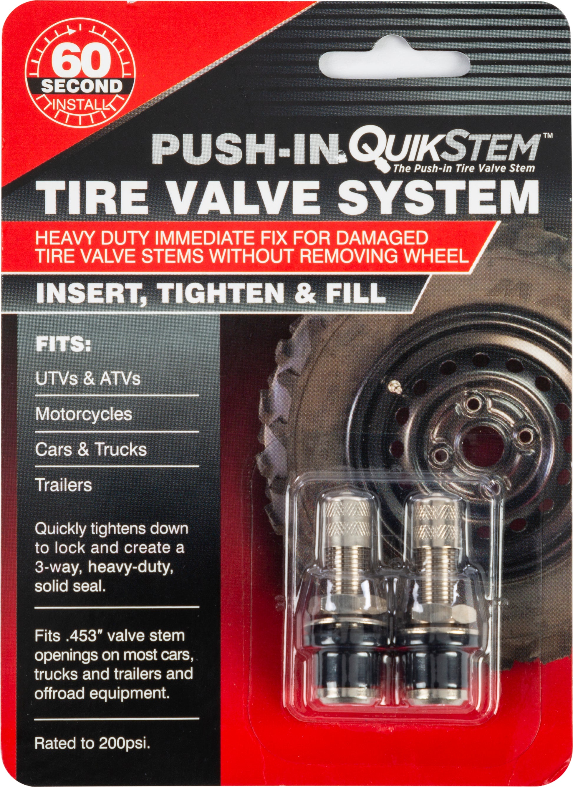 Tire Valve System Push In Quikstem