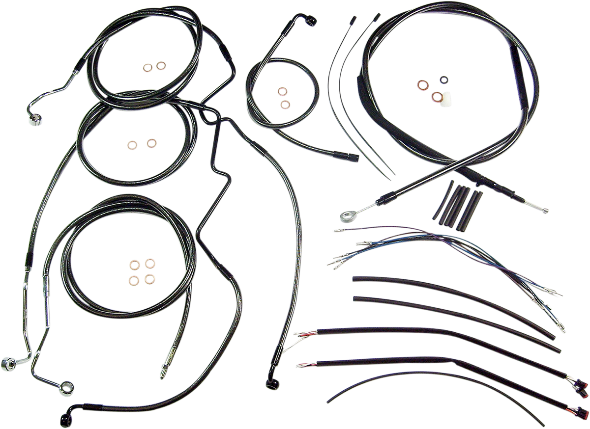 MAGNUM SHIELDING Black Pearl™ Designer Handlebar Installation Kit - 15"-17" - '14-'15 FLHR 487482
