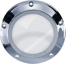BARNETT Derby Cover - Chrome/Clear - '07-'18 Big Twin 343-30-43013
