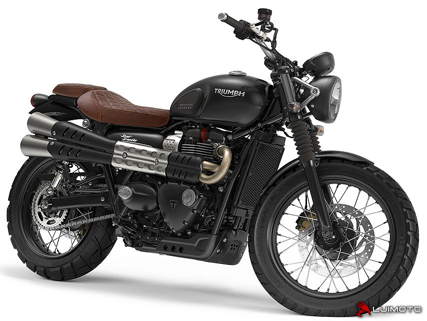 LUIMOTO Vintage Diamond Rider Seat Cover for the Triumph Street Scrambler (2017+)
