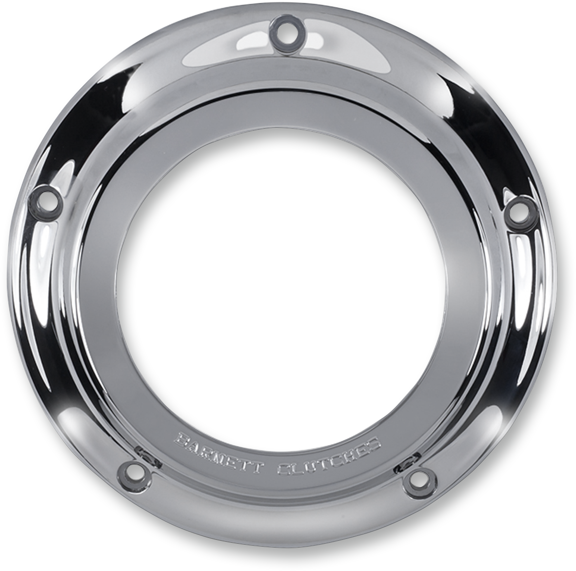 BARNETT Derby Cover - Chrome/Clear - Narrow Primary FL Touring 343-30-43015