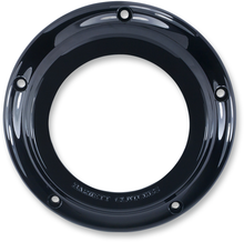 BARNETT Derby Cover - Black/Clear - Narrow Primary FL Touring 343-30-44015