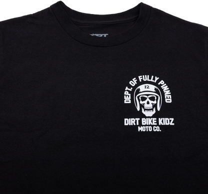 Fully Pinned Youth Tee Black Ys