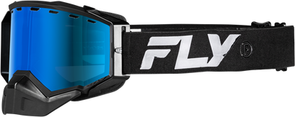 Zone Snow Goggle Black/Black W/Sky Blue Mirror/Blue Lens