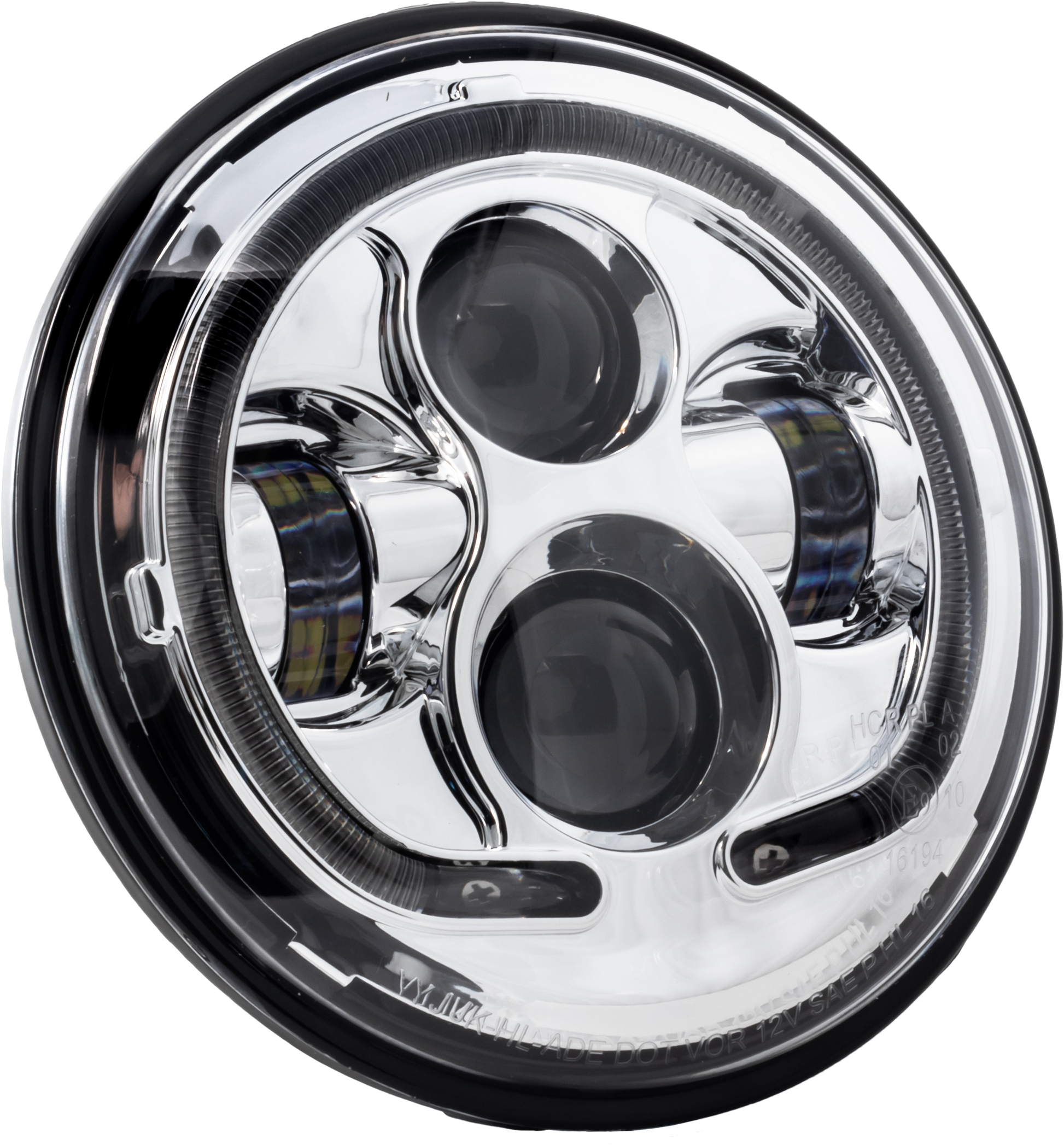 7" Led Headlight Chrome Halo Indian