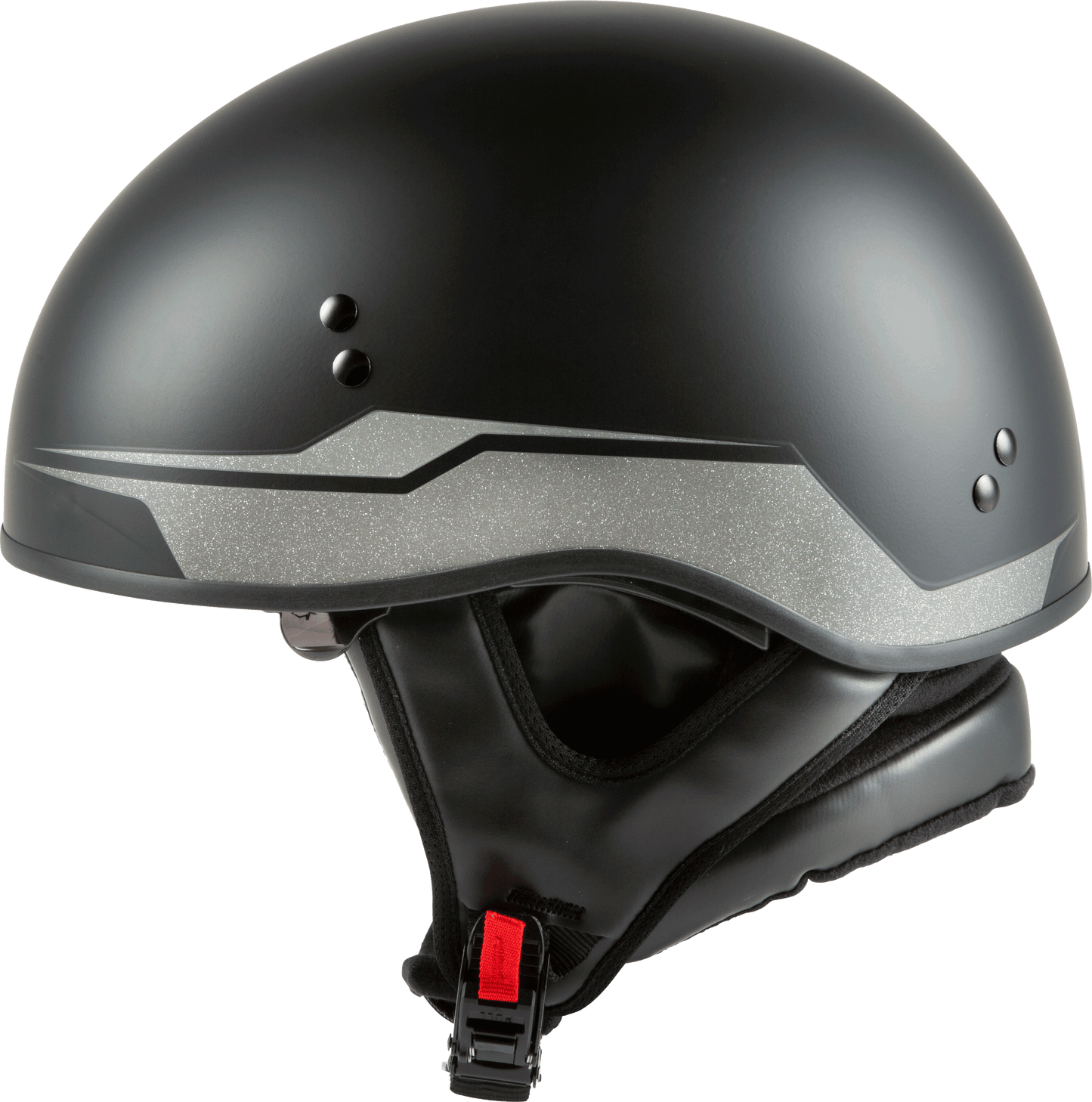 Hh 65 Half Helmet Source Naked Matte Black/Silver Md