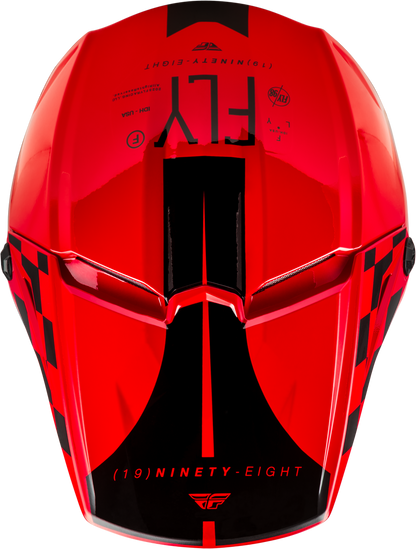 Yth Kinetic Lite Rival Helmet Gloss Red/Black Ym