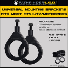 Light Mounting Bracket 41mm Black Pair