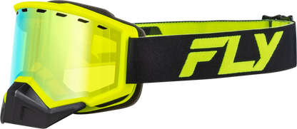 Focus Snow Goggle Black/Hi Vis W/ Gold Mirror/Yellow Lens