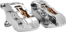 4 Pist Front Dual Caliper Kit Chrome W/ 11.8" Rotor