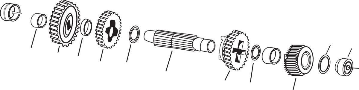 ANDREWS Countershaft Gear - 1st Gear/Replacement - 17 Tooth 251060
