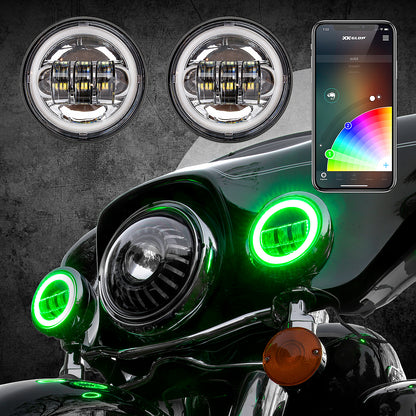 4.5" Xkchrome Driving Lights Chrome Bezel