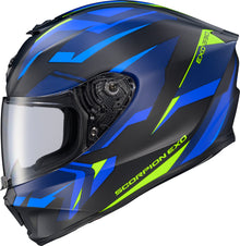 Exo R330 Full Face Helmet Saga Black/Blue/Hi Vis Lg