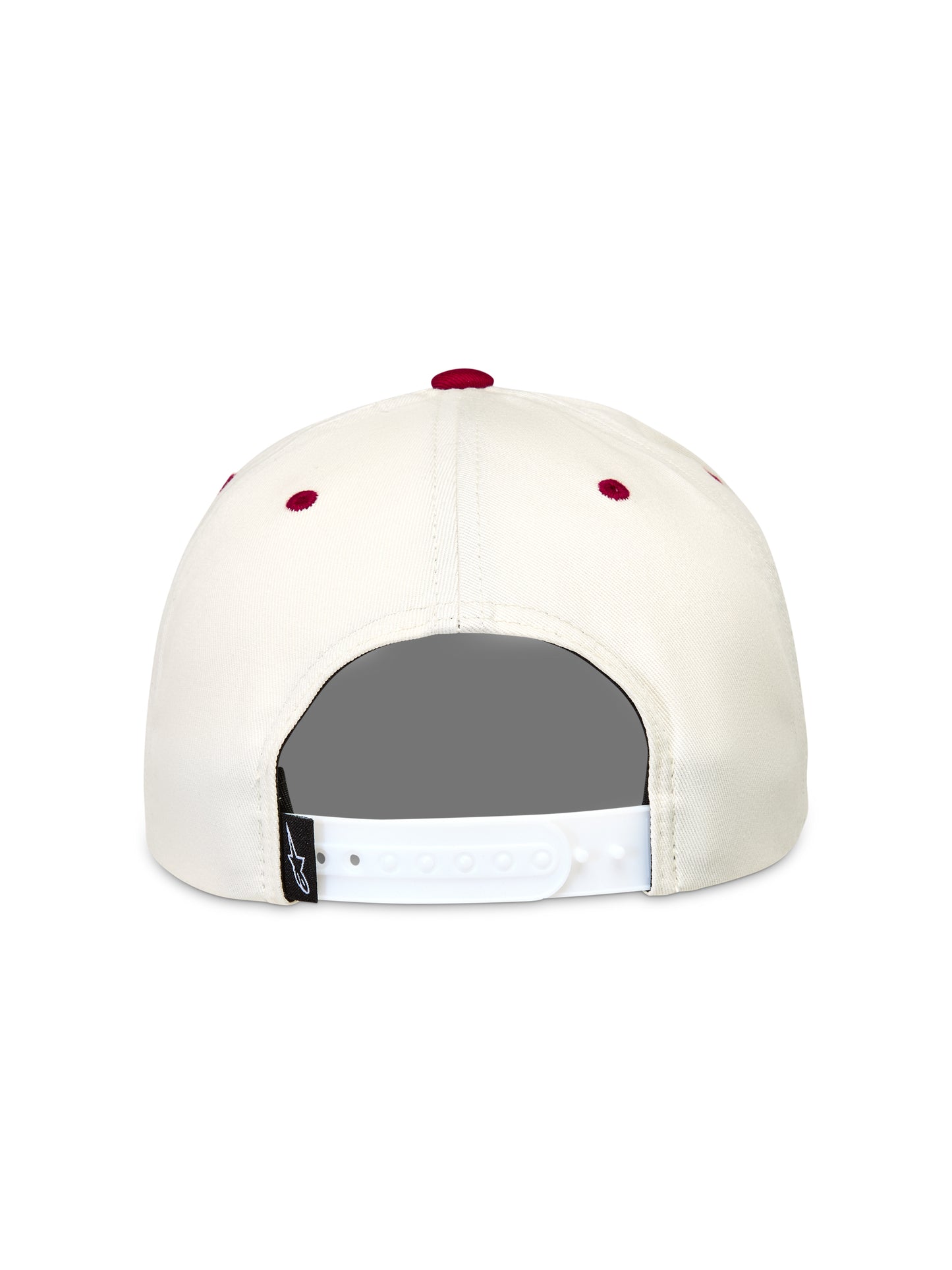 Stadium Snapback Hat Off White/Red