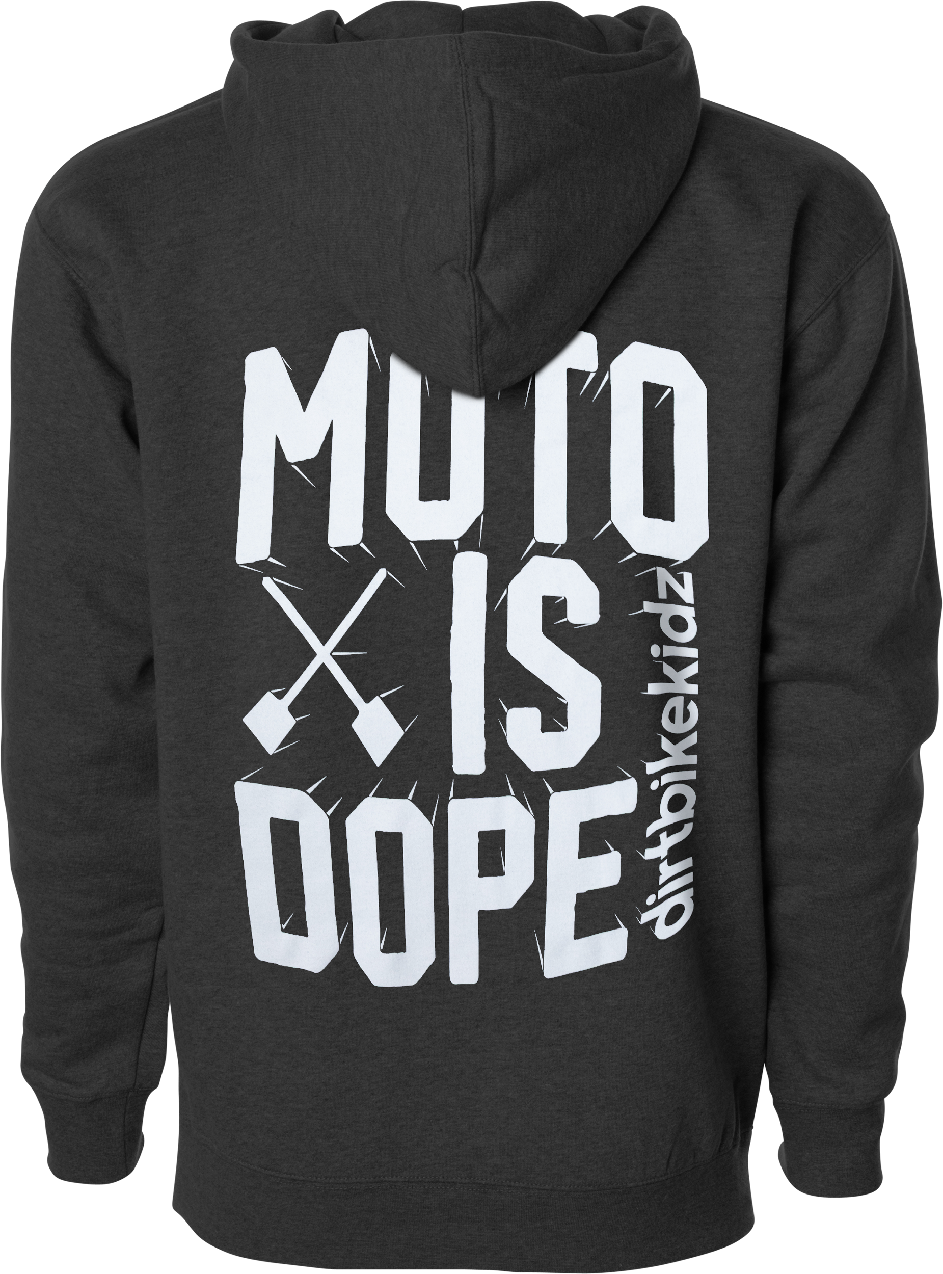 Moto Is Dope Youth Hoodie Charcoal Heather Yl