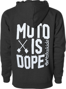 Moto Is Dope Youth Hoodie Charcoal Heather Yl