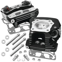 S&S Cycle 99-05 BT Super Stock 89cc Cylinder Head Kit - Black Wrinkle