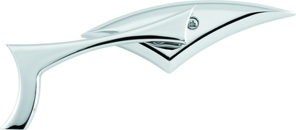 BikeMaster Sickle Mirrors w/10mm/Yam 10mm/HD Adapters - Pair - Aluminum/Chrome