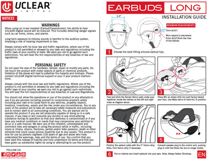 Half Helmet Earbuds For Hbc And Amp Series