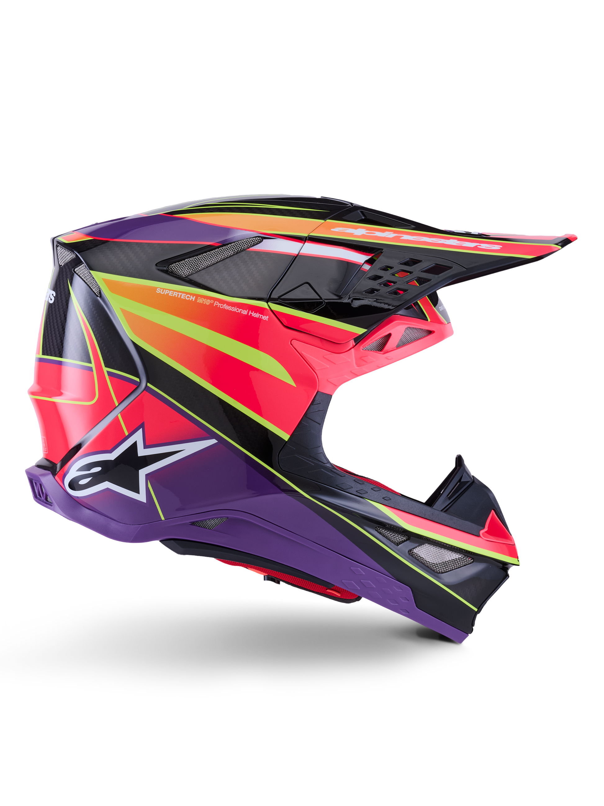 Supertech S M10 Era Helmet Pnk/Violet/Ylw Fluo Glossy Xs