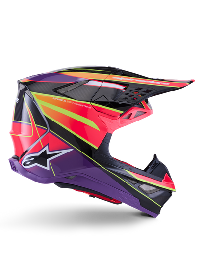 Supertech S M10 Era Helmet Pnk/Violet/Ylw Fluo Glossy Lg