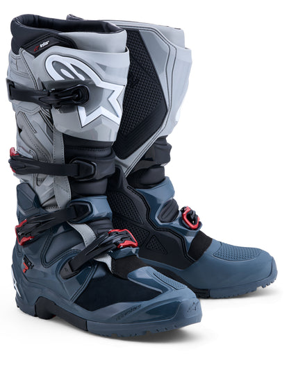 Tech 7 Enduro Drystar Boots Drk Gry/Mid Gry/Br Red 10