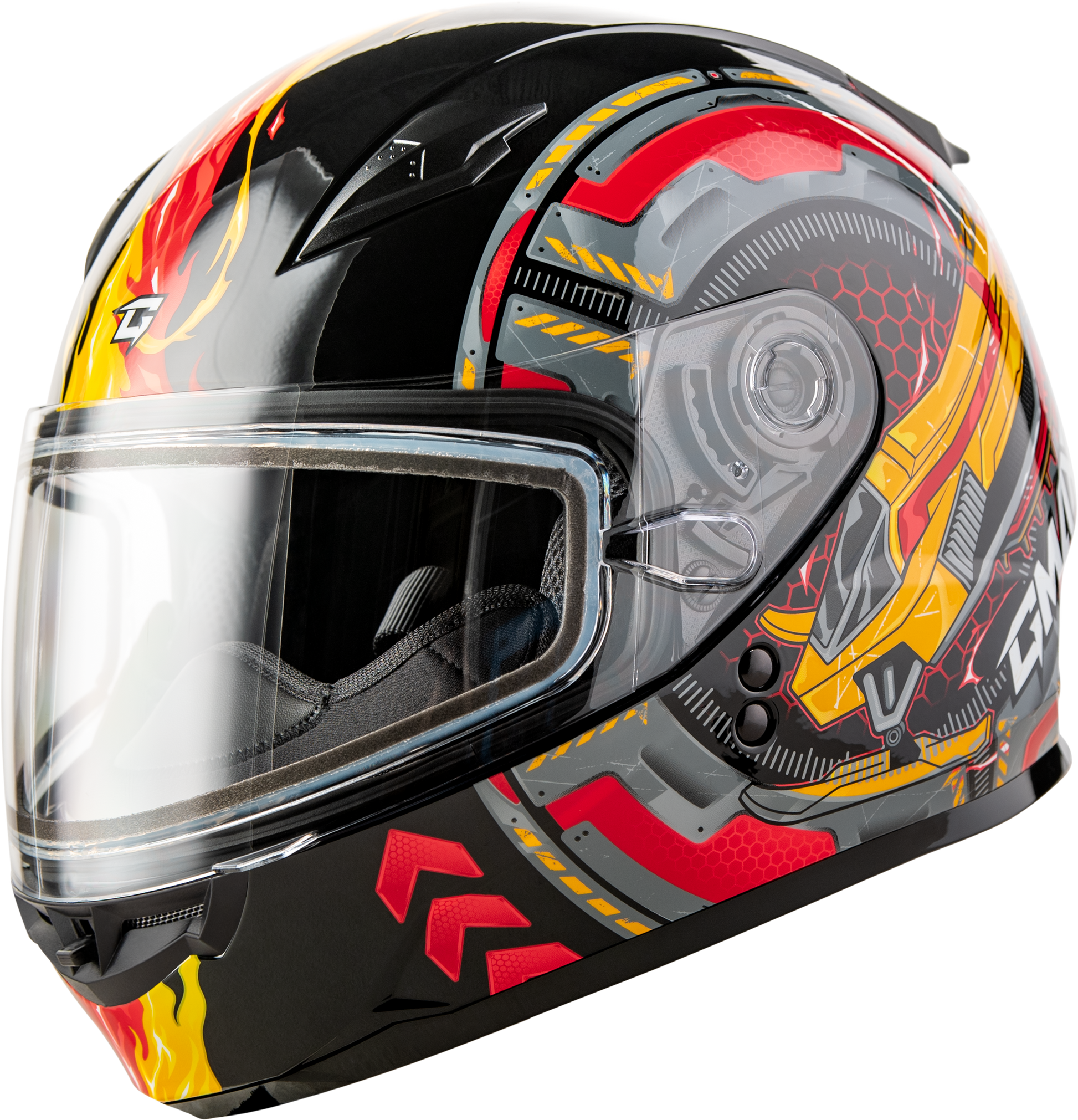 Gm 49y Charge Snow Helmet Black/Red/Yellow Ym