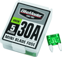 BikeMaster 5Piece 30A Replacement Mini Blade Fuse