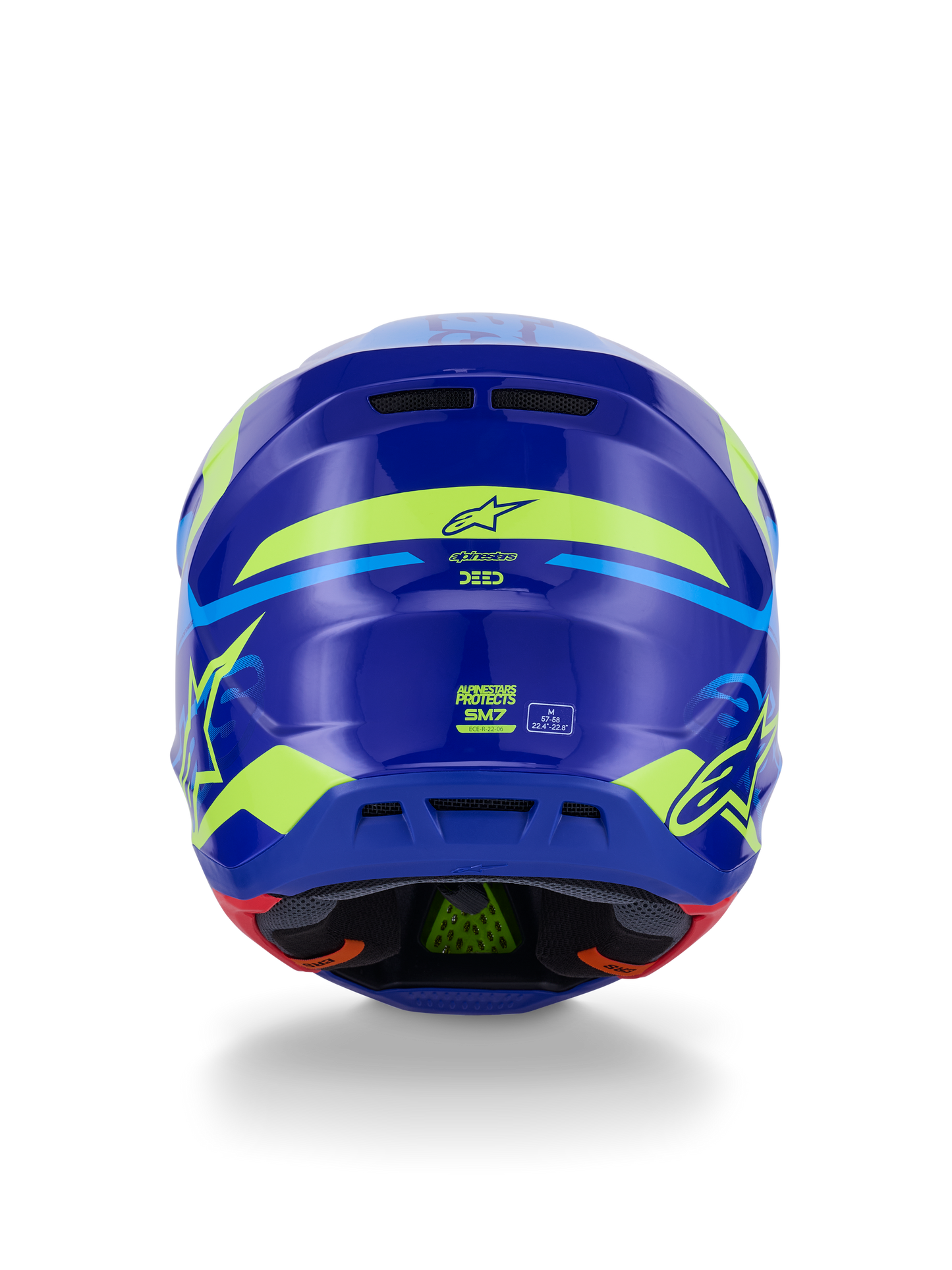 Sm7 Deed Helmet Blue/Ylw Fluo Glossy 2x