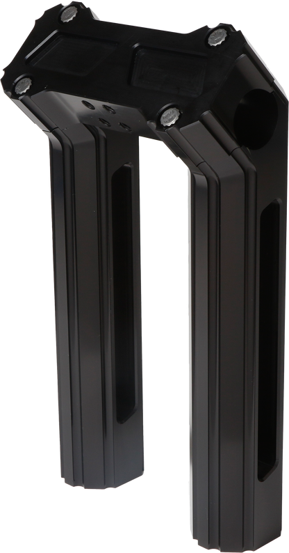 H/D Billet Risers 8" Black Kickback