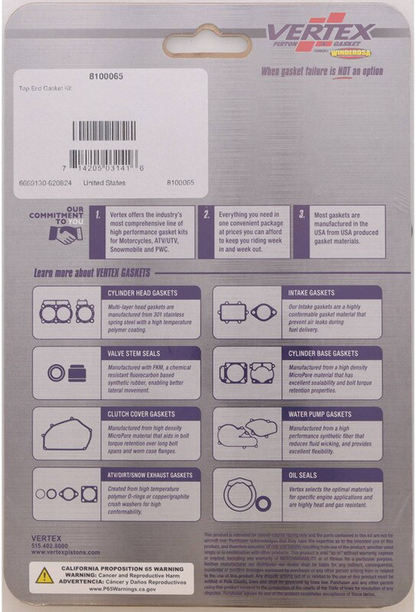 Top End Gasket Kit Pol