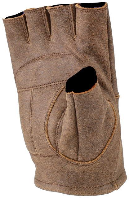 Kuryakyn Leather By River Road Buster Vintage Shorty Gloves Black - 2XL