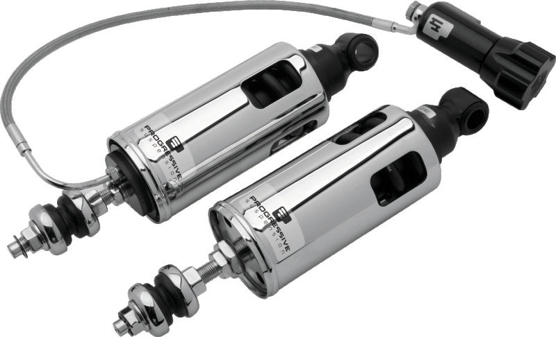 Progressive 89-99 Harley Softail 422 Series Shocks w/RAP - Chrome