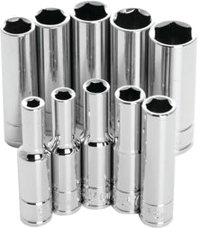 10 Pc 1/4" Met Socket Set Deep