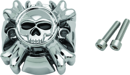Kuryakyn Replacement Zombie Grip Emblems Without Throttle Boss Chrome