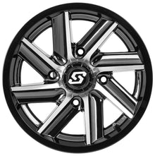 Chopper Wheel 14x7 4/110 5+2 (+10mm) Blk/Machined