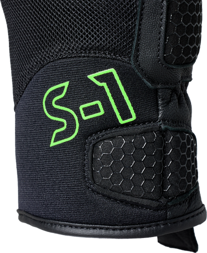 S1 Mesh Ce Glove Black/Neon Green  2xl