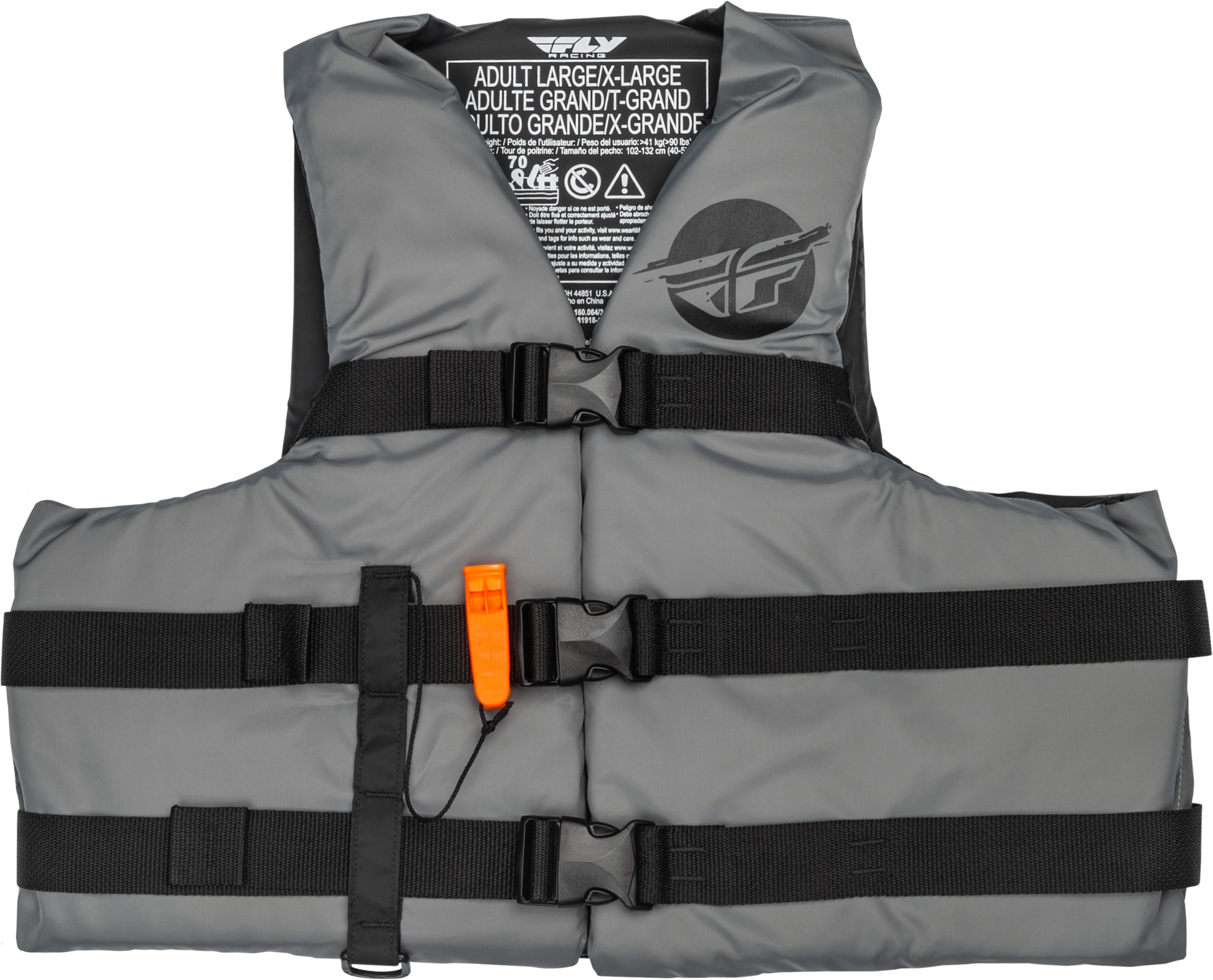 Nylon Flotation Vest Grey/Black 2x