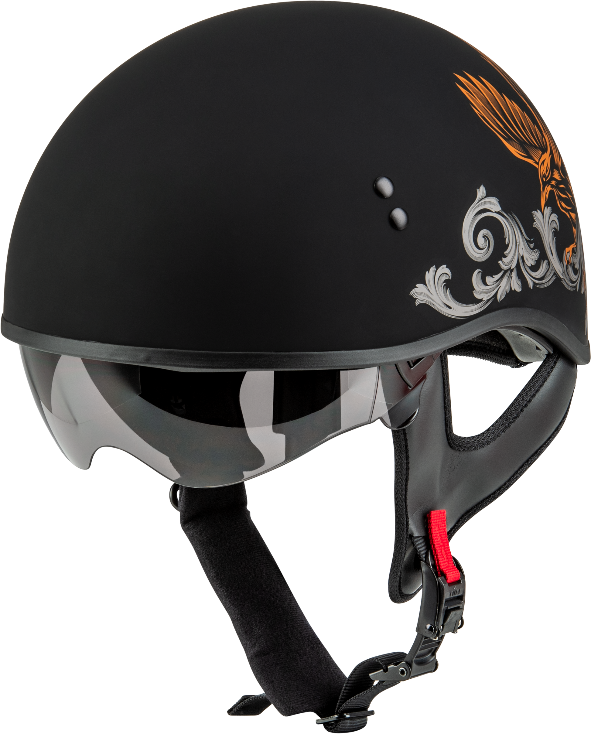 Hh 65 Corvus Helmet Matte Black/Silver/Orange Xl