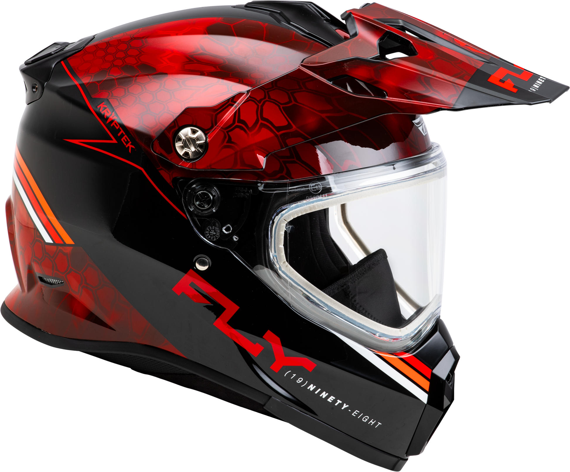 Trekker Cw Conceal Helmet Dual Shld Red/Black Sm