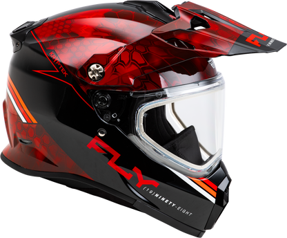 Trekker Cw Conceal Helmet Dual Shld Red/Black Md