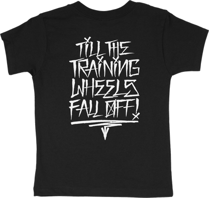Training Wheels Toddler Tee Black 2t