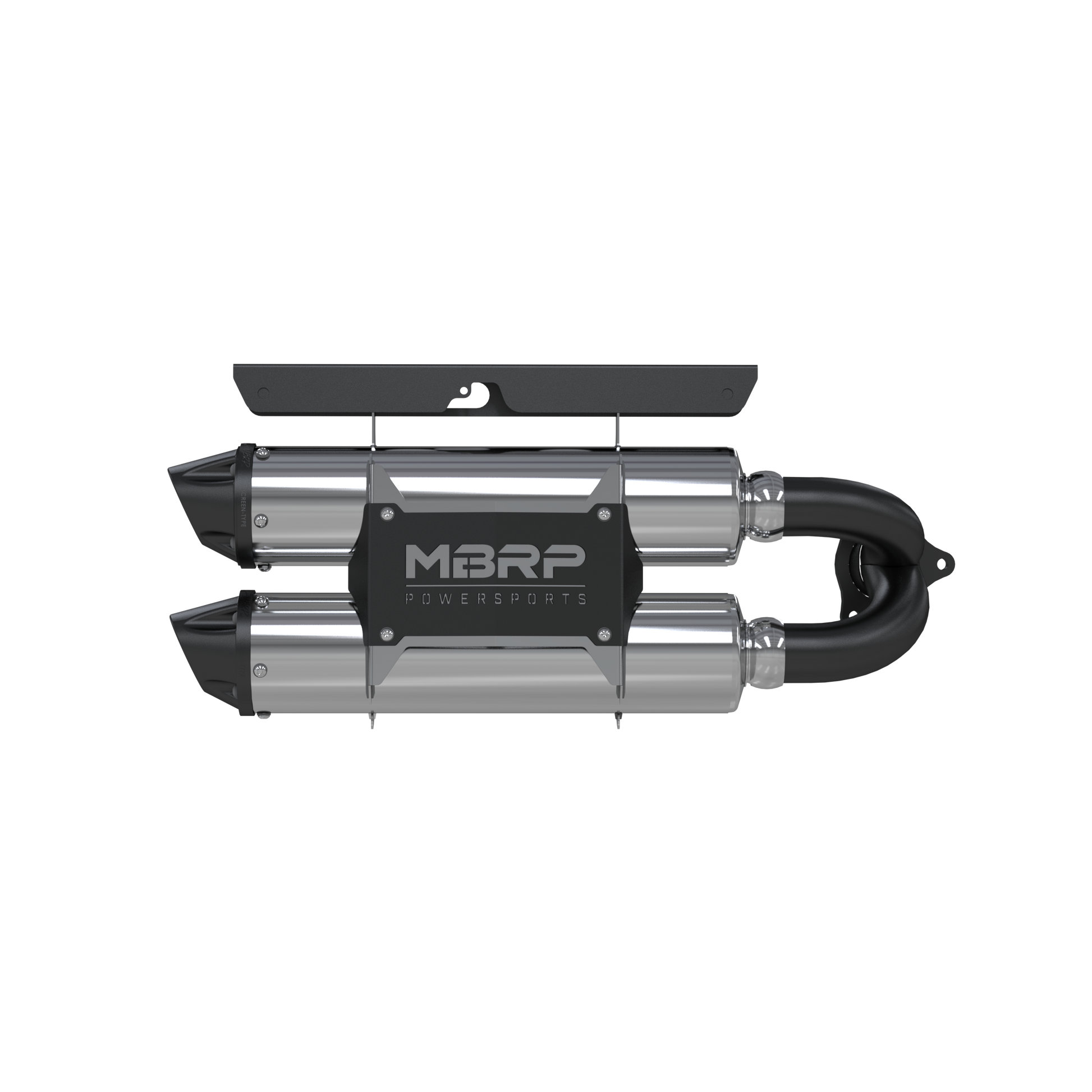Dual Stacked Slip On System W/ Performance Muffler Blk Tip