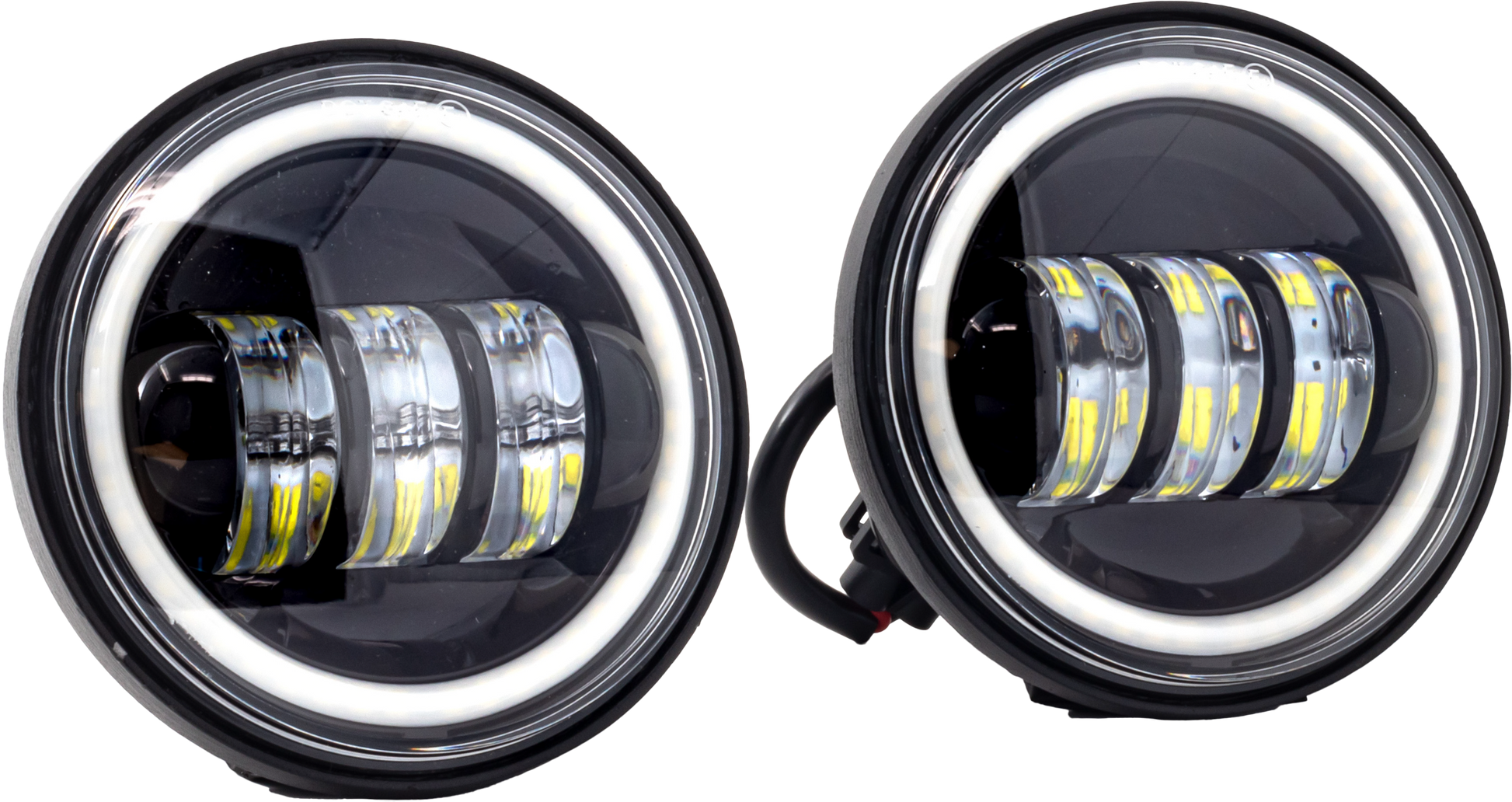 4.5" Led Passing Lights Halo Black