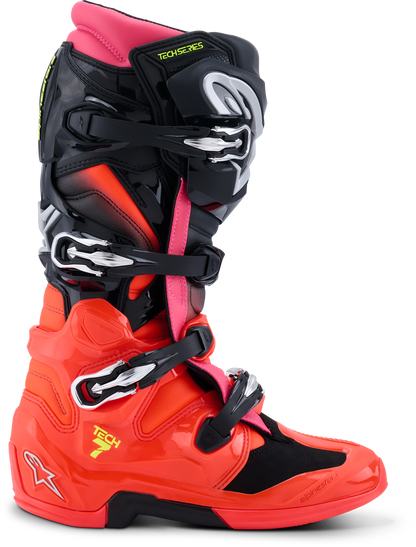Tech 7 Black/Red Fluo/Pink Fluo 10