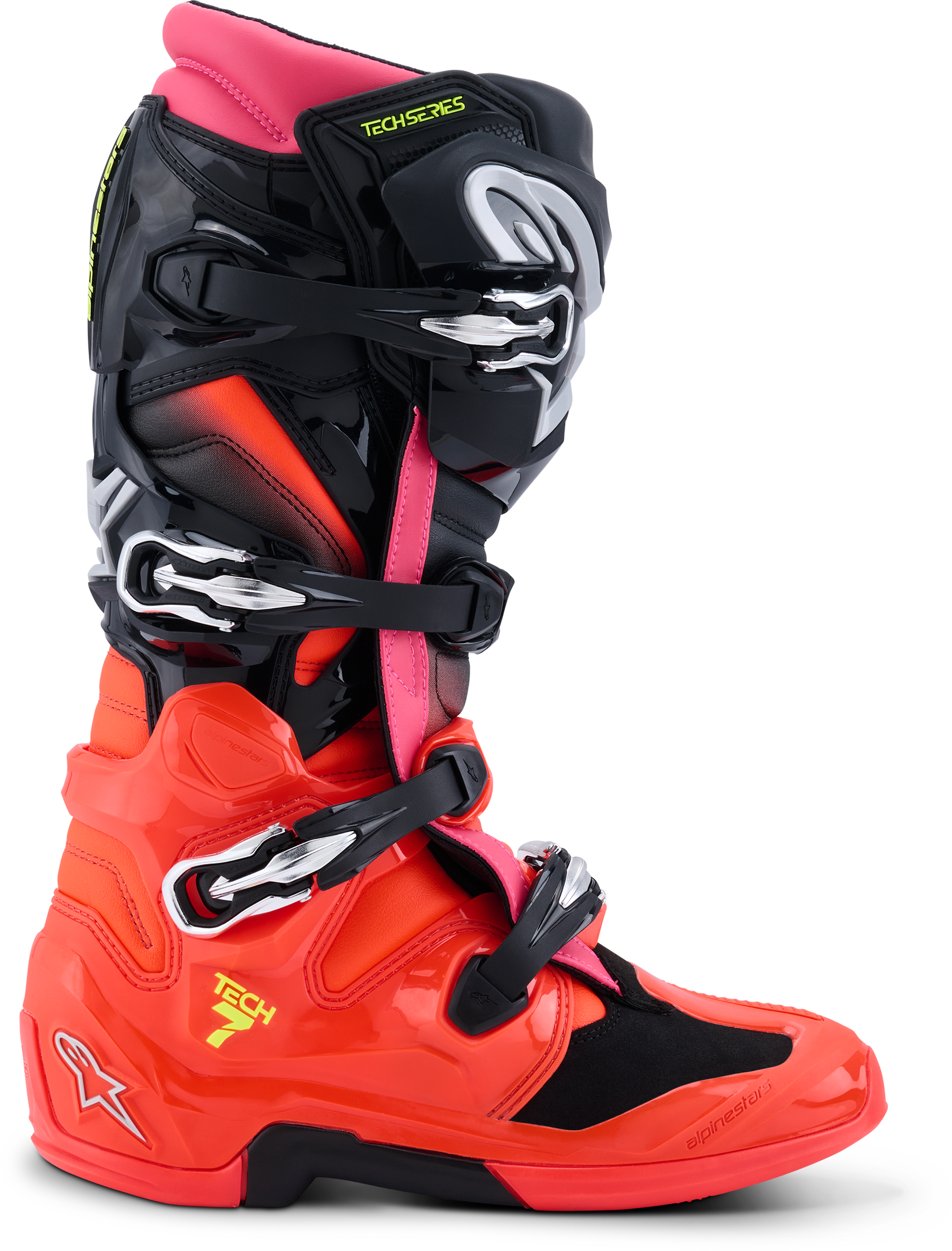 Tech 7 Black/Red Fluo/Pink Fluo 12
