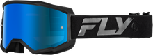 Zone Goggle Black/Black W/ Sky Blue Mirror/Smoke Lens